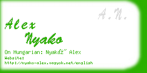 alex nyako business card